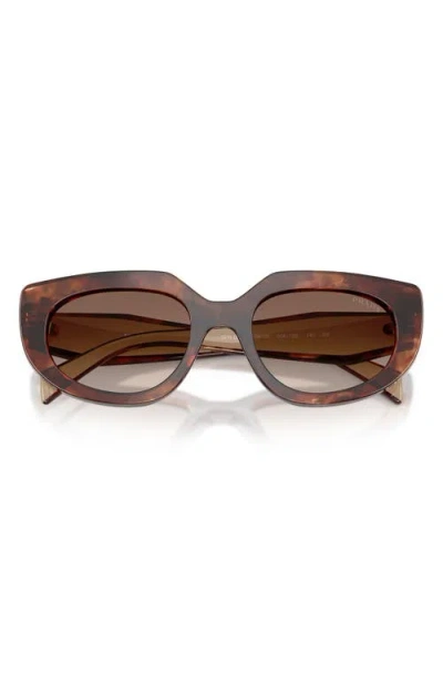 Prada 54mm Oval Sunglasses In Pattern