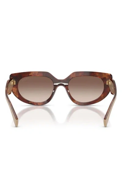 Prada 54mm Oval Sunglasses In Pattern