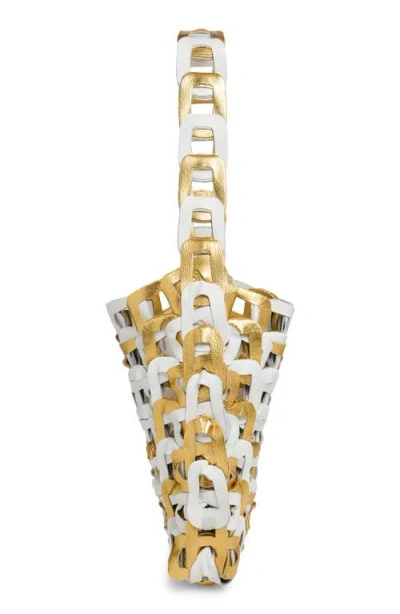 Sc103 Medium Links Leather Tote In Multi