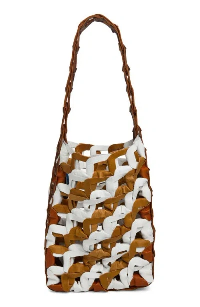 Sc103 Medium Links Leather Tote In Multi