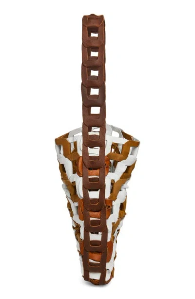 Sc103 Medium Links Leather Tote In Multi