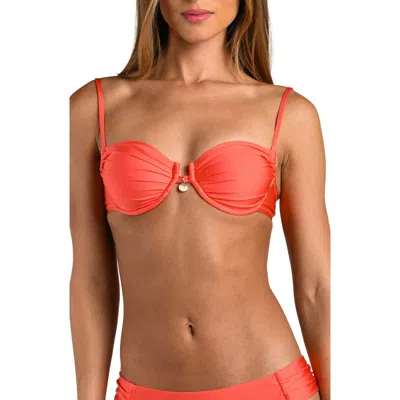 Sunshine 79 Solid Underwire Bra Top In Orange