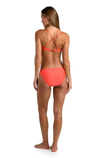 Sunshine 79 Solid Underwire Bra Top In Orange