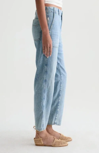 Ag Analeigh Mid Rise Utility Jeans In Wine Garden In Blue