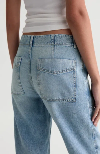 Ag Analeigh Mid Rise Utility Jeans In Wine Garden In Blue