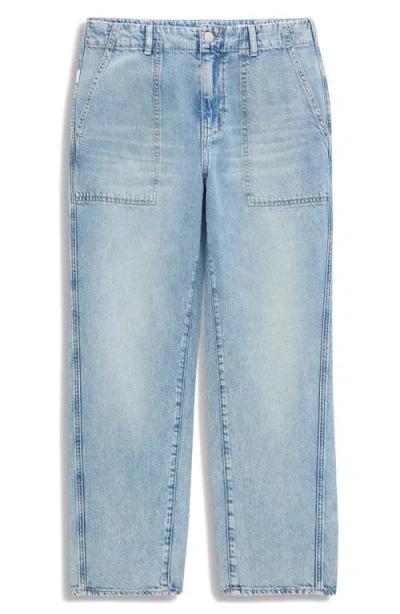 Ag Analeigh Mid Rise Utility Jeans In Wine Garden In Blue