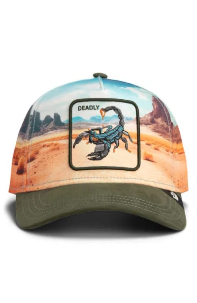 Goorin Bros Scorpion-patch Mesh-panel Trucker Hat In Orange