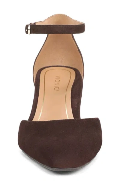 Vionic Scarlett Ankle Strap Pump In Brown