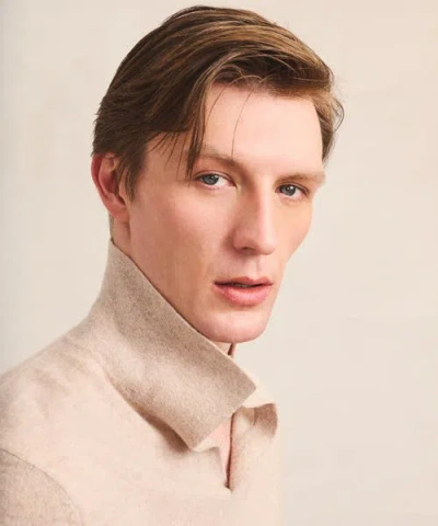 Naadam Lightweight Cashmere Short Sleeve Polo In Neutral