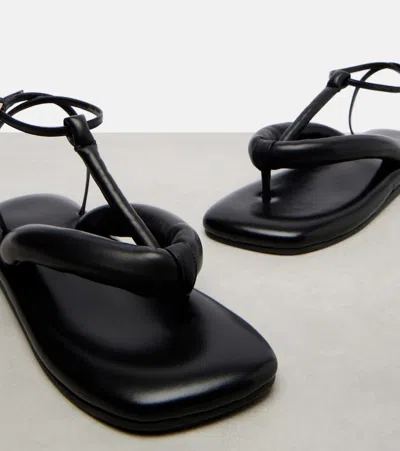 Givenchy Boudoir Bicolor Thongs In Nappa Leather In Black