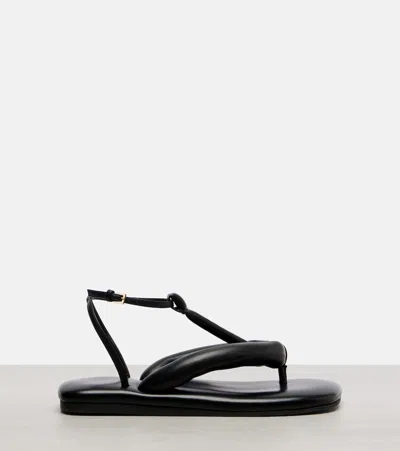 Givenchy Boudoir Bicolor Thongs In Nappa Leather In Black
