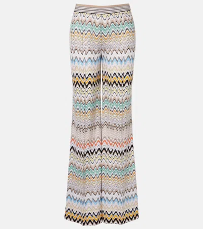 Missoni Pull On Pants Multicolor Beige Light Base In Multi