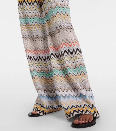 Missoni Pull On Pants Multicolor Beige Light Base In Multi