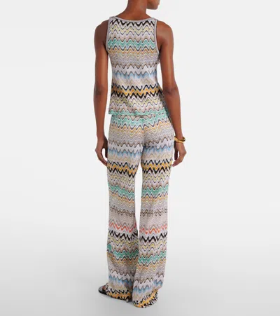 Missoni Pull On Pants Multicolor Beige Light Base In Multi