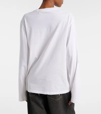 Acne Studios Oversized Cotton-blend Jersey T-shirt In White
