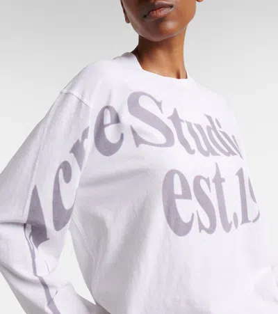 Acne Studios Oversized Cotton-blend Jersey T-shirt In White