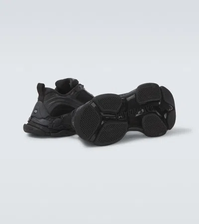 Balenciaga Black Polyester Athletic Sneakers In Black