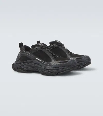Balenciaga Black Polyester Athletic Sneakers In Black