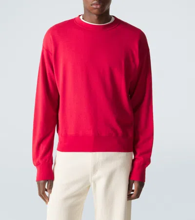 Auralee High Twist Light Sweat Pullover In Pink