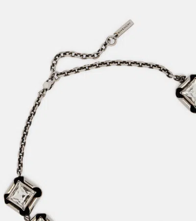 Givenchy Crystal-embellished Necklace In Silver
