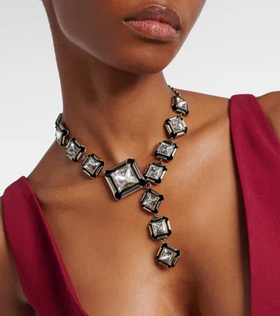 Givenchy Crystal-embellished Necklace In Silver
