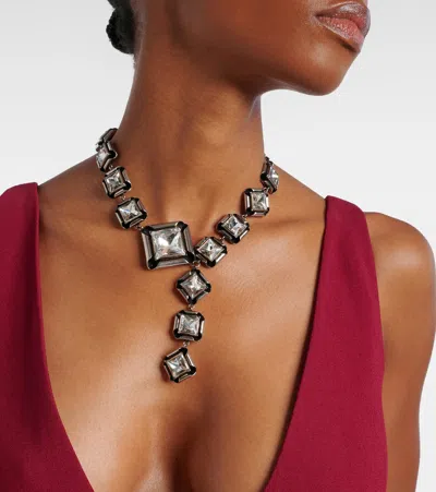 Givenchy Crystal-embellished Necklace In Silver