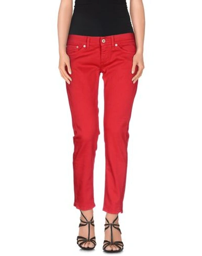 Dondup Denim Cropped In Red