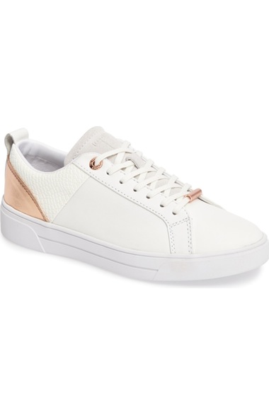 ted baker trainers white and rose gold