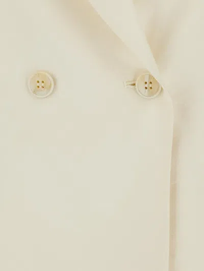 Rame Double-breasted Notched-lapel Jacket In Neutral