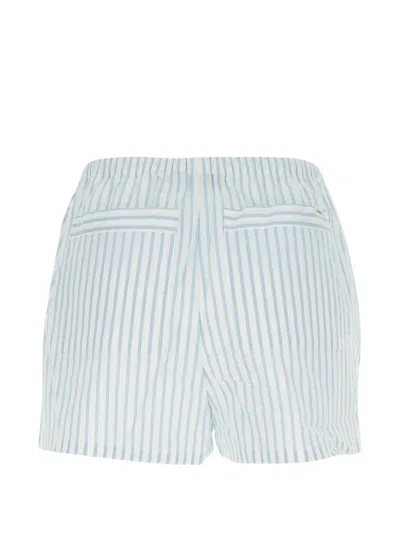Dunst Striped Drawstring Shorts In White