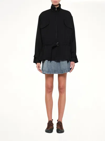 Loewe Pocket Drawstring Jacket In Black