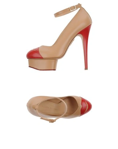 Shop Charlotte Olympia Pumps In Camel