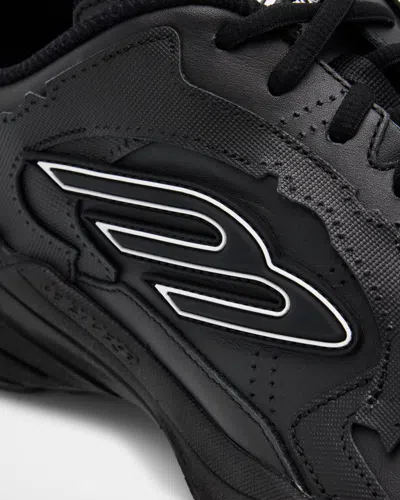 Balenciaga Monday Black Low Top Sneakers With Logo Detail And Embossed Size On The Rear In Leather And Fabric M In Black