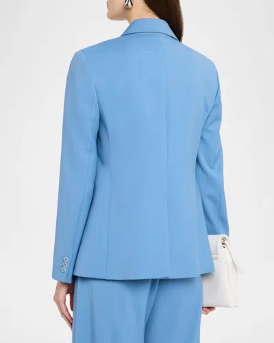 Weekend Max Mara Single-button Stretch Wool Jacket In Blue