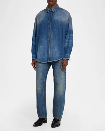 Acne Studios Oversized Denim Jacket In Blue
