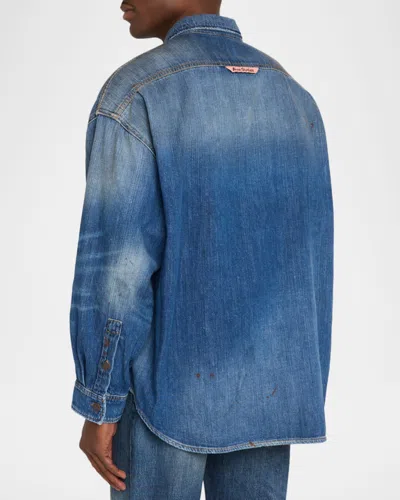 Acne Studios Oversized Denim Jacket In Blue