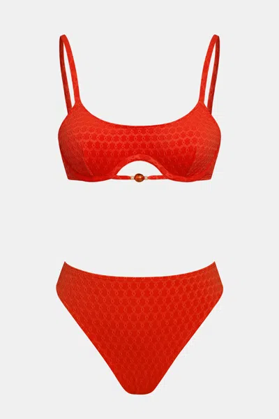 Cupshe Kindred Souls Bikini Set In Red