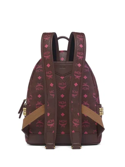 Mcm Stark Visetos Backpack In Brown