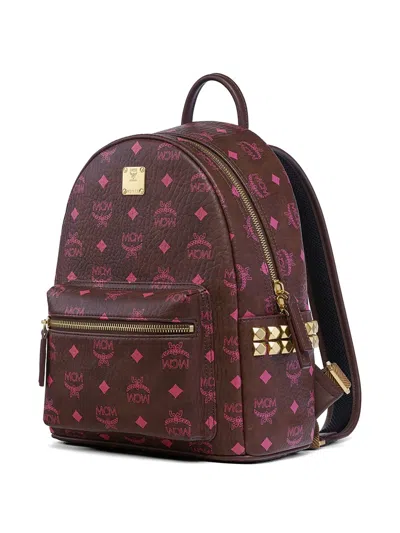 Mcm Stark Visetos Backpack In Brown