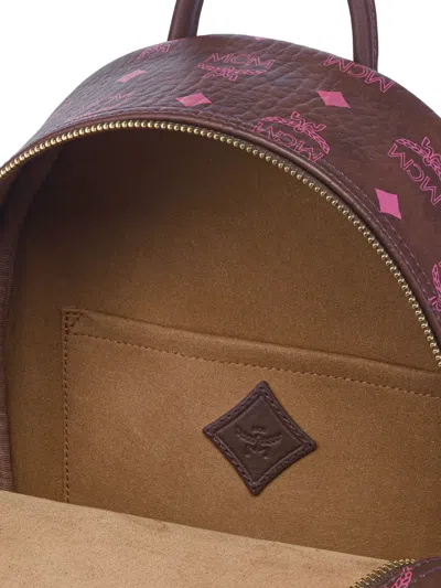 Mcm Stark Visetos Backpack In Brown