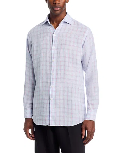 Peter Millar Frisbee Linen Sport Shirt In Blue