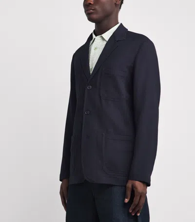 Paul Smith Wool-blend Unstructured Blazer In Black