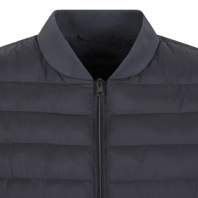 Herno Quilted Bomber Down Jacket In Blue