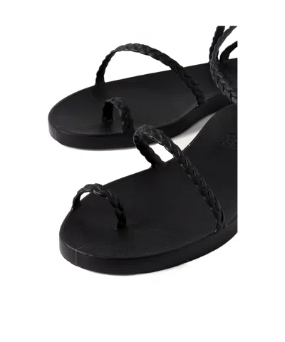 Ancient Greek Sandals Women Black Eleftheria Sandals In Black