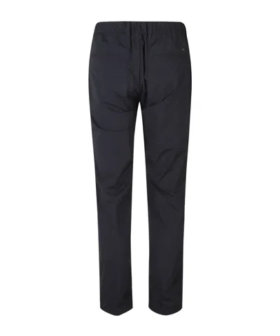 Herno Black Regular Drawstring Pants In Blue