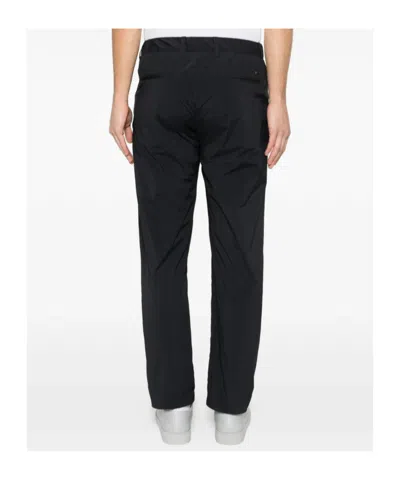 Herno Black Regular Drawstring Pants In Blue