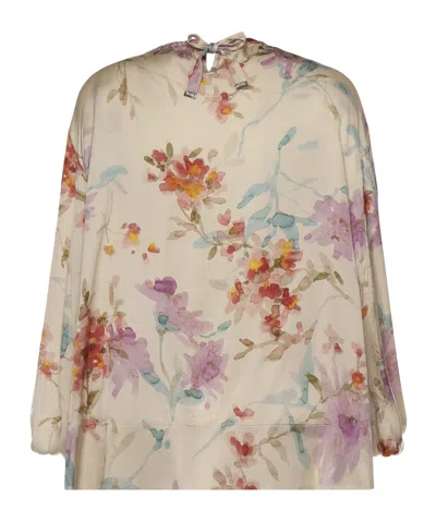 Herno Floral Printed Blouse In Multi