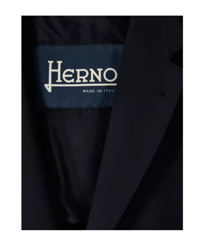 Herno Wool Blazer Jacket Men In Black