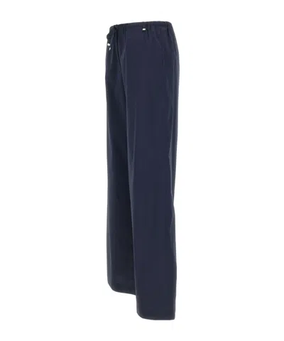 Herno Wide-leg Drawstring Pants In Blue
