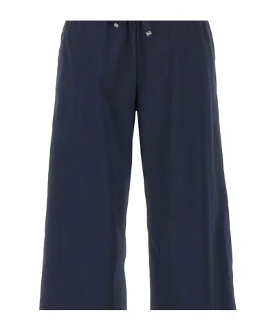 Herno Wide-leg Drawstring Pants In Blue